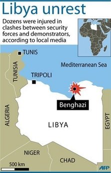 Libya Map Protest