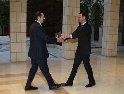 President assad welcomes Lebanese prime Minsiter Saad Hariri 