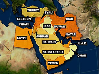 map- mideast region