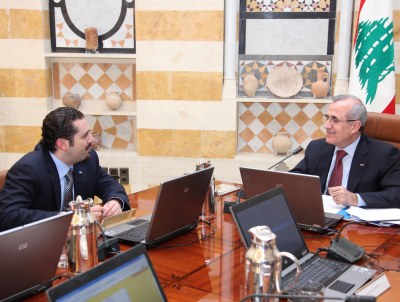 cabinet meeting suleiman ( R) Hariri (L)
