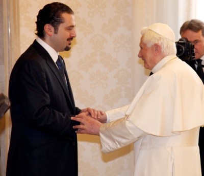 hariri with pope