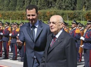 Assad Italian president