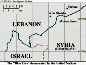 shebaa map, Kfarshouba