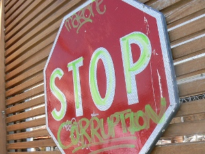corruption - stop corruption sign