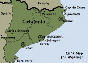catalonia map, spain