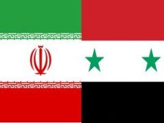 syria iran flags