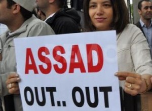 Anti Assad  protests - assad out