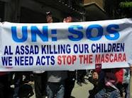 anti assad poster killing children