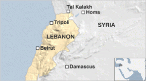 lebanon syria map