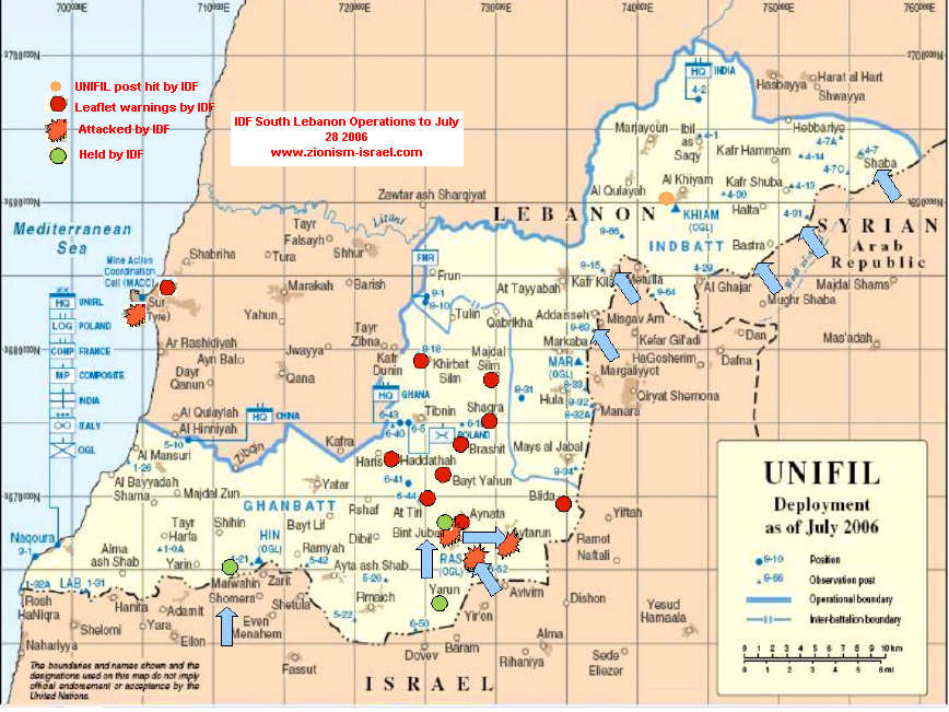 unifil south-lebanon map
