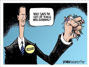 Assad out of touch cartoon 3