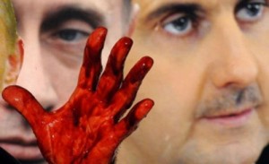 assad putin bloodied hand