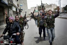 FSA fighters celebrate