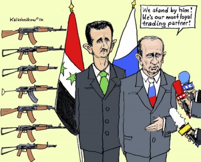 putin assad, cartoon