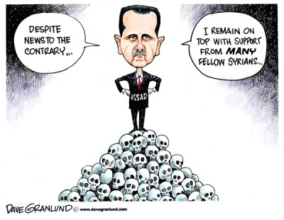 assad cartoon support from the people