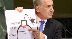 netanyahu  Iran nuclear bomb chart