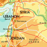 lebanon jordan syria map