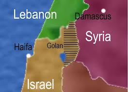 map golan syria lebanon israel