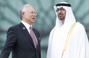 Malaysia's PM Najib Razak Mohamed Bin Zayed Al Nahyan.