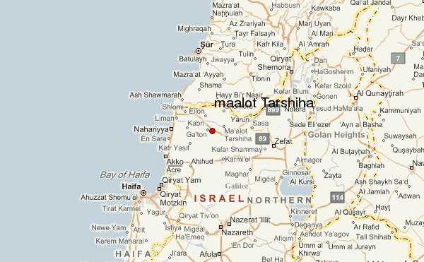 maalot Tarshiha Israel map