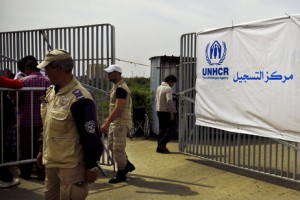 Syrians fleeing their country register with U.N. centers like this one in Al Mina, Lebanon, in order to receive monetary assistance for food and rent, medical care and items like blankets, mattresses and basic kitchen kits.