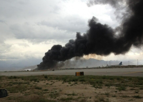 american 747 cargo plane  crashes in afghanistan