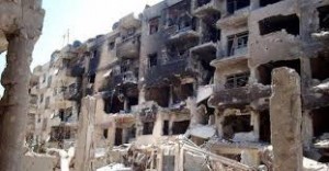 syria destruction by syrian army 041113