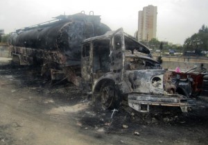 syrian fuel truck in Lebanon