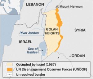 golan heights map