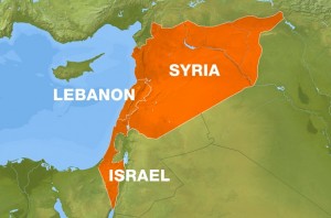 lebanon syria map