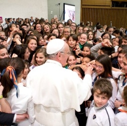 Pope Francis  with children