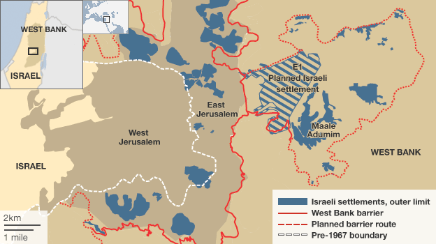 israeli settlements  west bank map