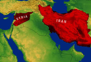 syria  iran map