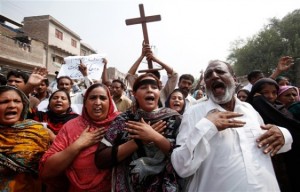 Christian Pakistanis  Protest