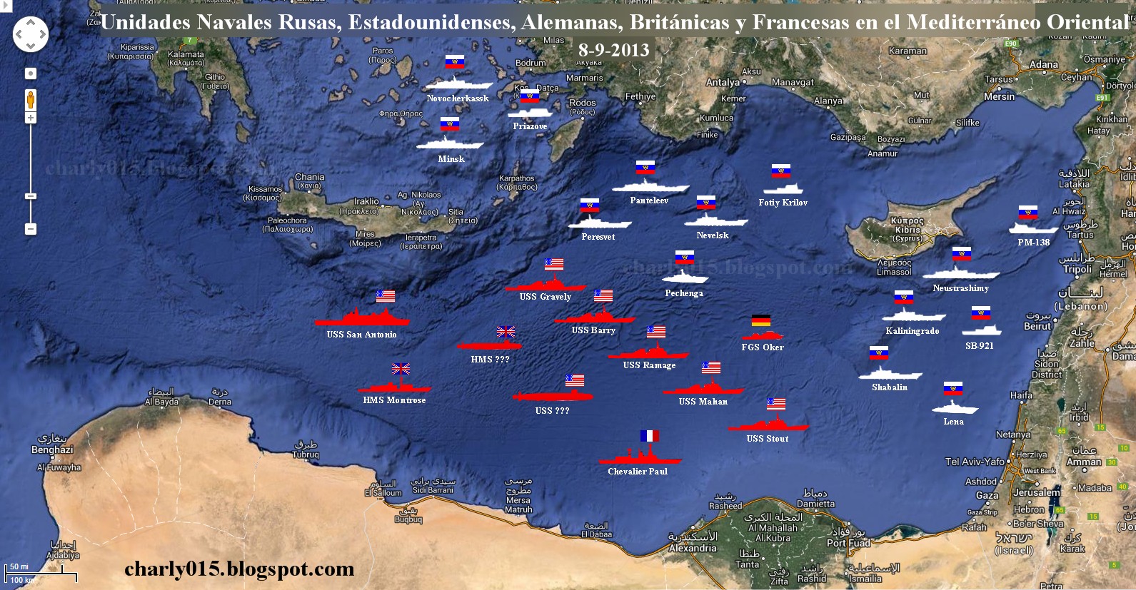 Navy deploymnet Map mediteranean , syria