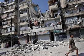 syria residential destruction by air