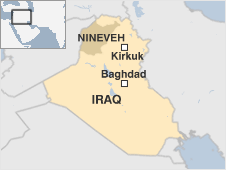 Nineveh province, iraq map