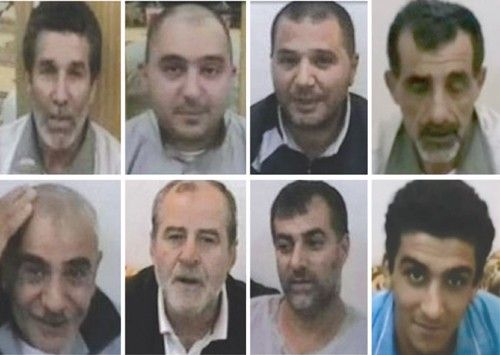 Al Jazeera  released  a picture of eight of thenine freed hostages and said they all appear to be in good health 