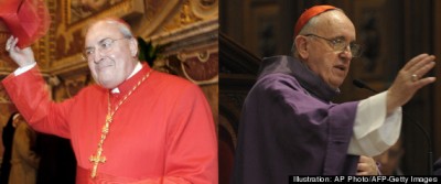 Cardinal  Leonardo Sandri (left) and Pope Francis