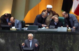 Javad Zarif at parliament