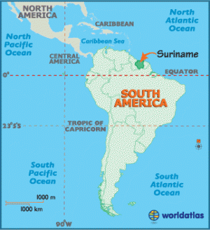 Suriname map