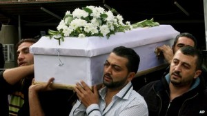 funeral of syrian child killed