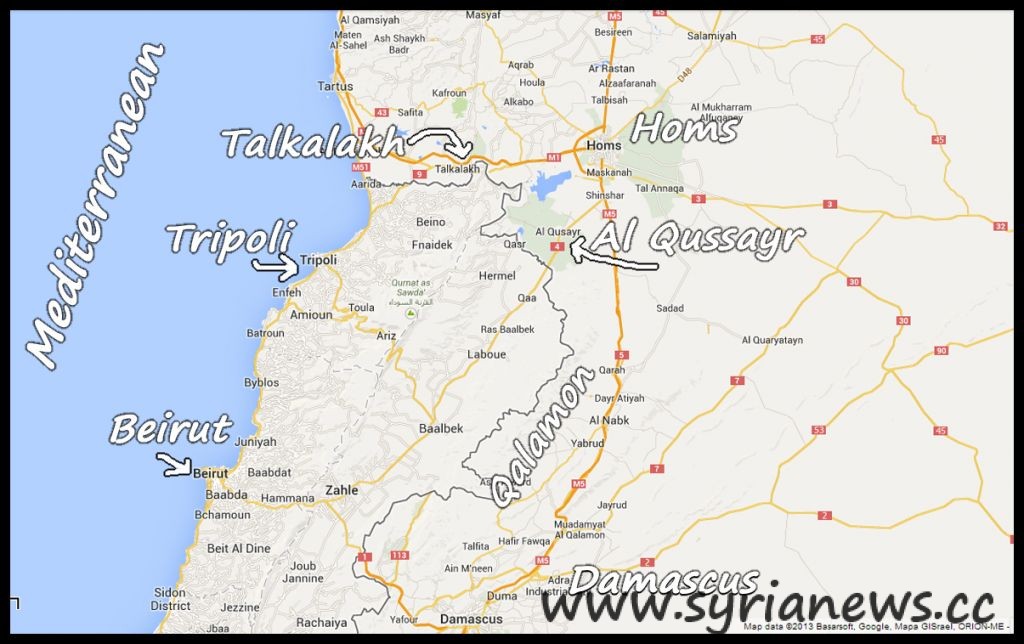 syria qalamoun map