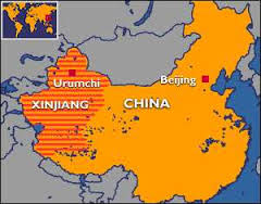 Xinjiang china map