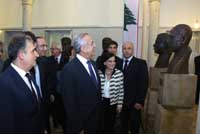 busts of lebanese presidents baabda
