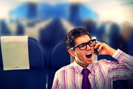 mobile phone on plane