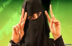 El Masry wearing a niqab