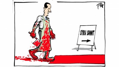 assad syria summit cartoon