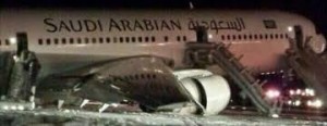 saudi airline emergency landing