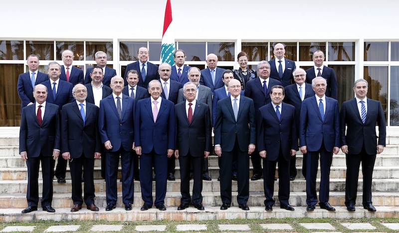 The new cabinet of Prime  Minister Tammam Salam  that was announced on February 15, 2014 